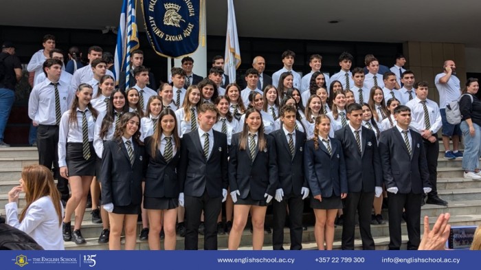 The English School Parade Team Shines at the 25th March Festivities.